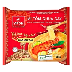 Mì tươi hấp chín Vifon vị thịt bằm/bò sốt vang/tôm chua cay gói 70g