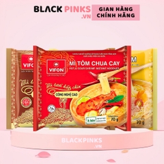 Mì tươi hấp chín Vifon vị thịt bằm/bò sốt vang/tôm chua cay gói 70g
