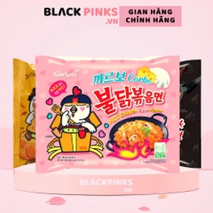 Thùng 40 gói mì khô gà cay Samyang vị truyền thống/kem Ý Carbonara/phô mai/cream Carbo 140g