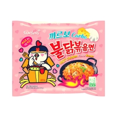 Thùng 40 gói mì khô gà cay Samyang vị truyền thống/kem Ý Carbonara/phô mai/cream Carbo 140g