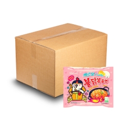 Thùng 40 gói mì khô gà cay Samyang vị truyền thống/kem Ý Carbonara/phô mai/cream Carbo 140g