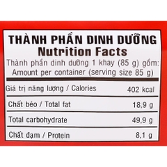 Thùng 18 tô mì xào Táo Quân thịt bằm xốt cà chua/thập cẩm tô 85g