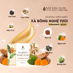 Xà phòng Mela chiết xuất nghệ 100g