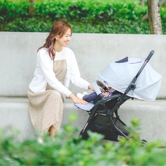 Xe đẩy Combi Neyo 4cas Compact màu xanh/vàng