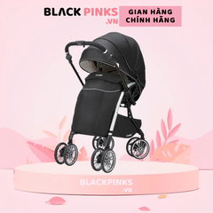 Xe đẩy Combi Umbretta 4 bánh quay tự động Premium New black