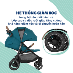 Xe đẩy trẻ em Joie Litetrax Pro W/ RC Shale/ Pebble/ Peacock