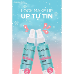 Xịt khóa makeup Silkygirl Hydrate & Refresh 70ml (xanh)