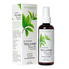 Xịt khoáng Milaganics trà xanh cấp nước, ngừa mụn 100ml