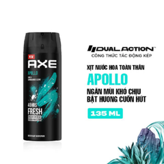 Xịt khử mùi AXE cho nam hương nước hoa Ice Chill/Apollo/Black/Gold Temptation/Dark Temptation 135ml