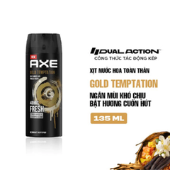 Xịt khử mùi AXE cho nam hương nước hoa Ice Chill/Apollo/Black/Gold Temptation/Dark Temptation 135ml