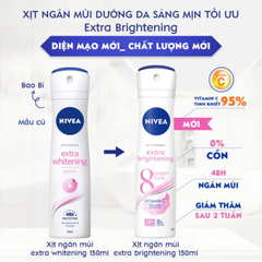 Xịt khử mùi Nivea cho nữ sáng da, mờ vết thâm 150ml