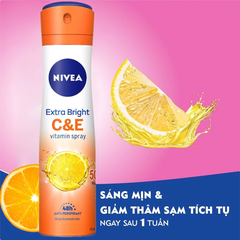 Xịt khử mùi Nivea dưỡng sáng Vitamin C&E 150ml
