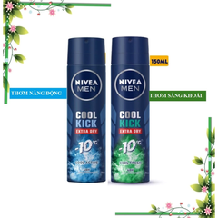 Xịt khử mùi Nivea Men mát lạnh thơm năng động/sảng khoái 150ml