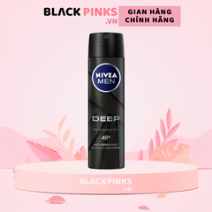 Xịt khử mùi Nivea Men than đen hương gỗ đen 150ml