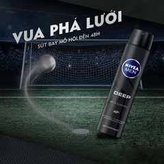 Xịt khử mùi Nivea Men than đen hương gỗ đen 150ml