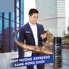 Xịt khử mùi Nivea Men than hoạt tính hương Espresso/hương rừng 150ml