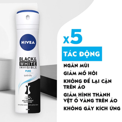 Xịt khử mùi Nivea ngăn ố vàng thanh mát dịu nhẹ 150ml