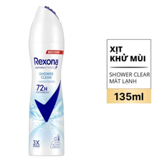 Xịt khử mùi Rexona cho nữ Shower Clean mát lạnh 135ml