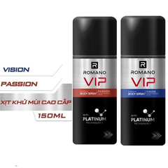 Xịt khử mùi Romano Vip hương Passion/Vision 150ml