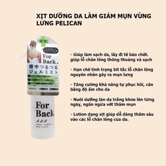 Xịt làm giảm mụn lưng Pelican 100ml