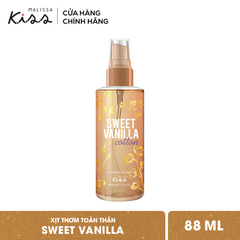 Xịt thơm toàn thân Malissa Kiss - hương Lost In Paradise/Sweet Vanilla Cotton/hương Crazy In Love 88ml