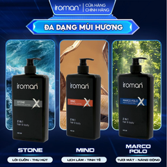 TẮM GỘI 2IN1 IROMAN 400G – HƯƠNG NƯỚC HOA MIND CAO CẤP