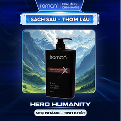 TẮM GỘI 2IN1 IROMAN HERO HUMANITY 650G – HƯƠNG NƯỚC HOA CAO CẤP