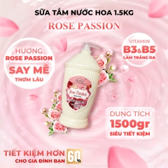 THEBOL - SỮA TẮM HƯƠNG NƯỚC HOA ROSE PASSION 1.5KG – NỒNG NÀN, SAY MÊ