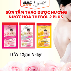 SỮA TẮM THẢO DƯỢC THEBOL 2 PLUS ( DÂY 12 GÓI X 6GR)