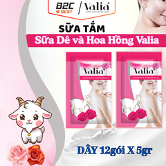 SỮA TẮM SỮA DÊ VÀ HOA HỒNG VALIA ( DÂY 5G/12 GÓI)