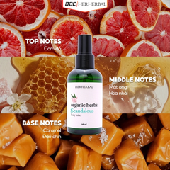 BODY MIST HERHERBAL 140ML -  SCANDALOUS LƯU HƯƠNG 5H