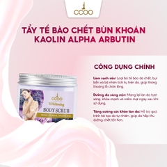 TẨY TẾ BÀO CHẾT BÙN KHOÁN KAOLIN ALPHA ARBUTIN LÀM SÁNG MIN DA 450G