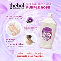 THEBOL - SỮA TẮM HƯƠNG NƯỚC HOA PURPLE ROSE 1.5KG – SANG TRỌNG, QUÝ PHÁI