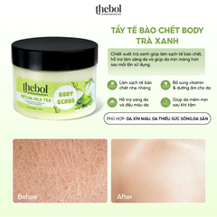 TẨY TẾ BÀO CHẾT MATCHA MILK TEA & HOA HỒNG NIACINAMIDE THEBOL 310GR