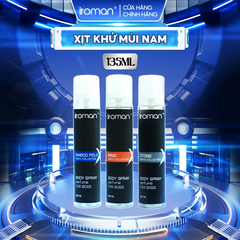 XỊT KHỬ MÙI TOÀN THÂN IROMAN 135ML – HƯƠNG NƯỚC HOA PHÁP CAO CẤP