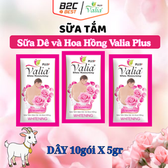 SỮA TẮM SỮA DÊ VÀ HOA HỒNG VALIA PLUS( DÂY 5G/10 GÓI)
