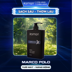 TẮM GỘI 2IN1 IROMAN 650G – HƯƠNG NƯỚC HOA MARCO POLO CAO CẤP