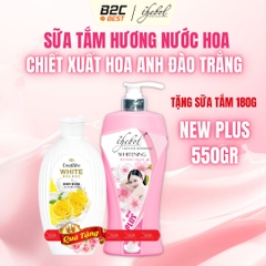 THEBOL - SỮA TẮM CHIẾT XUẤT HOA ANH ĐÀO TRẮNG NEW PLUS 550GR