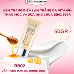 Kem trang điểm làm trắng da vitamin, thảo mộc và sữa ong chúa bb02 50gr - Beautylife