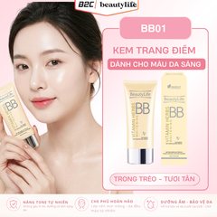 Kem trang điểm làm trắng da vitamin, thảo mộc và sữa ong chúa bb01 50gr - Beautylife