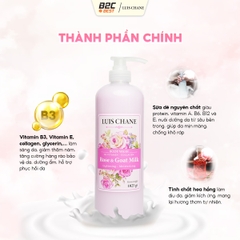 COMBO SỮA TẮM LUISE CHANE B3 VITAMIN GOAT MILK & ROYAL MILK