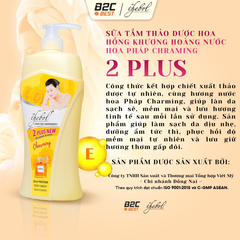 THEBOL - SỮA TẮM THẢO DƯỢC HOA HỒNG KHƯƠNG HOÀNG NƯỚC HOA PHÁP CHRAMING (2 PLUS)
