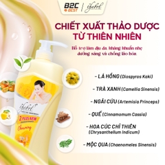 THEBOL - SỮA TẮM THẢO DƯỢC HOA HỒNG KHƯƠNG HOÀNG NƯỚC HOA PHÁP CHRAMING (2 PLUS)