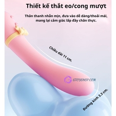 Gậy Mizzzee tai thỏ rung kép làm ấm thông minh
