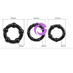 Bộ 3 vòng đeo dương vật silicon bi mềm Stay Hard