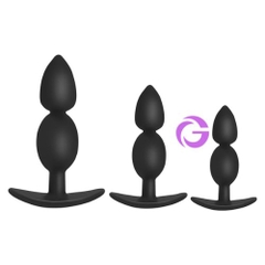 Phích Cắm Hậu Môn Silicone 2 hạt
