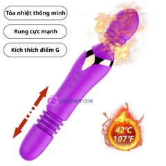 Máy Massage Điểm G Kèm Dương Vật Giả Thụt Phát Nhiệt