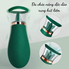 Máy rung bú hút liếm 9 chế độ cao cấp