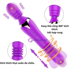 Máy Massage Điểm G Kèm Dương Vật Giả Thụt Phát Nhiệt