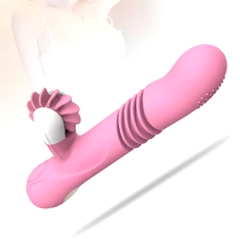 Gậy massage điểm G Rung Thụt Kèm Lưỡi Liếm Tỏa Nhiệt